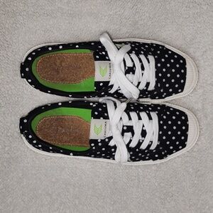 CARIUMA Black Polka Dot Canvas OCA Low Sneakers Women's SZ 8.5
